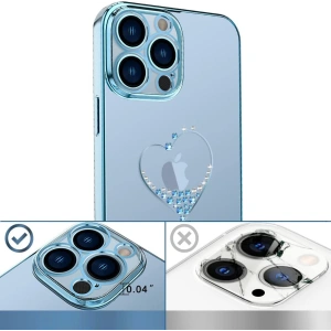Etui Kingxbar Wish Swarovski Apple iPhone 13 niebieski