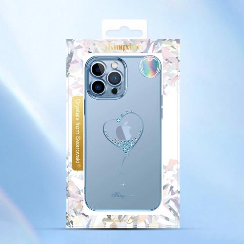 Etui Kingxbar Wish Swarovski Apple iPhone 13 niebieski