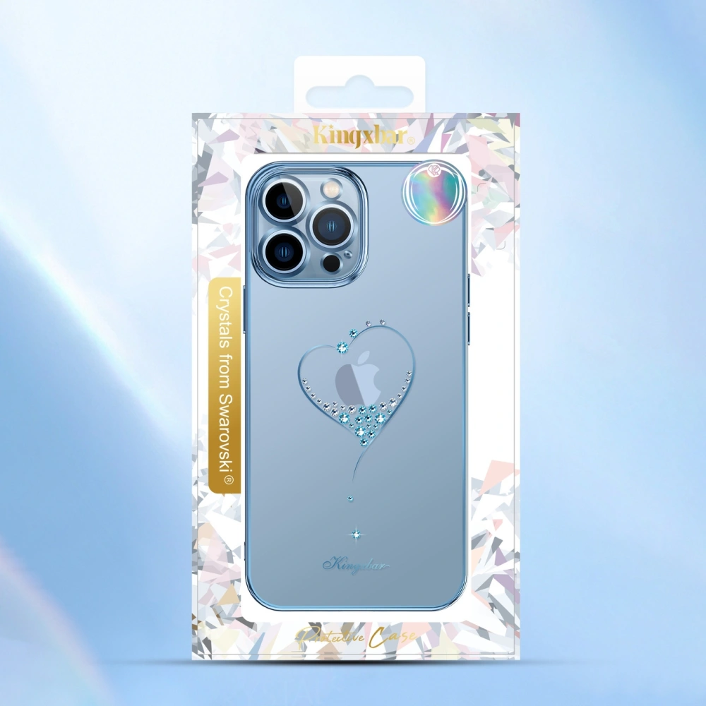 Hurtownia GSM - Etui Kingxbar Wish Swarovski Apple iPhone 13 kék - KGX480 - {ean13} - Hurt