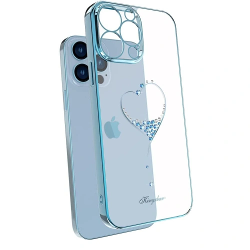 Etui Kingxbar Wish Swarovski Apple iPhone 13 niebieski