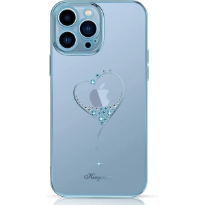 Etui Kingxbar Wish Swarovski Apple iPhone 13 Pro Max niebieski