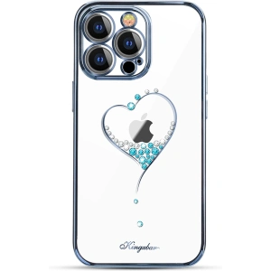Etui Kingxbar Wish Swarovski Apple iPhone 13 Pro Max niebieski