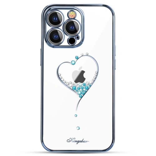 Etui Kingxbar Wish Swarovski Apple iPhone 13 Pro Max niebieski