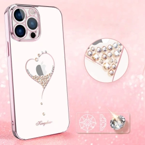 Etui Kingxbar Wish Swarovski Apple iPhone 13 różowy