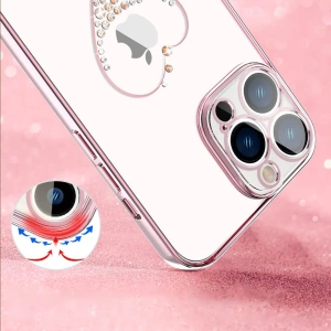 Etui Kingxbar Wish Swarovski Apple iPhone 13 różowy