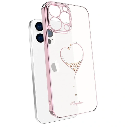 Etui Kingxbar Wish Swarovski Apple iPhone 13 różowy