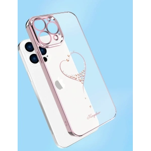 Etui Kingxbar Wish Swarovski Apple iPhone 13 różowy