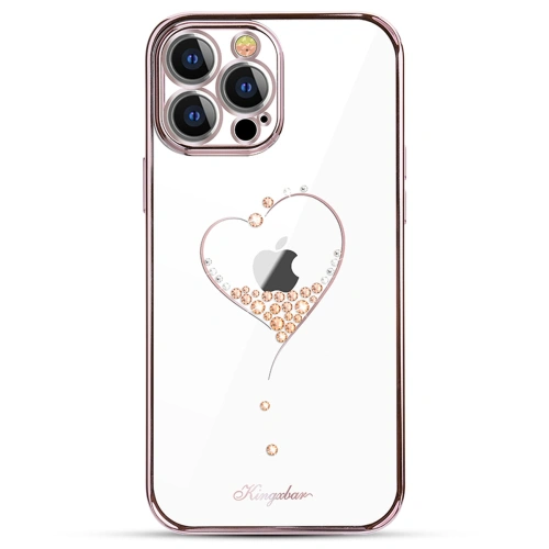 Etui Kingxbar Wish Swarovski Apple iPhone 13 Pro różowy