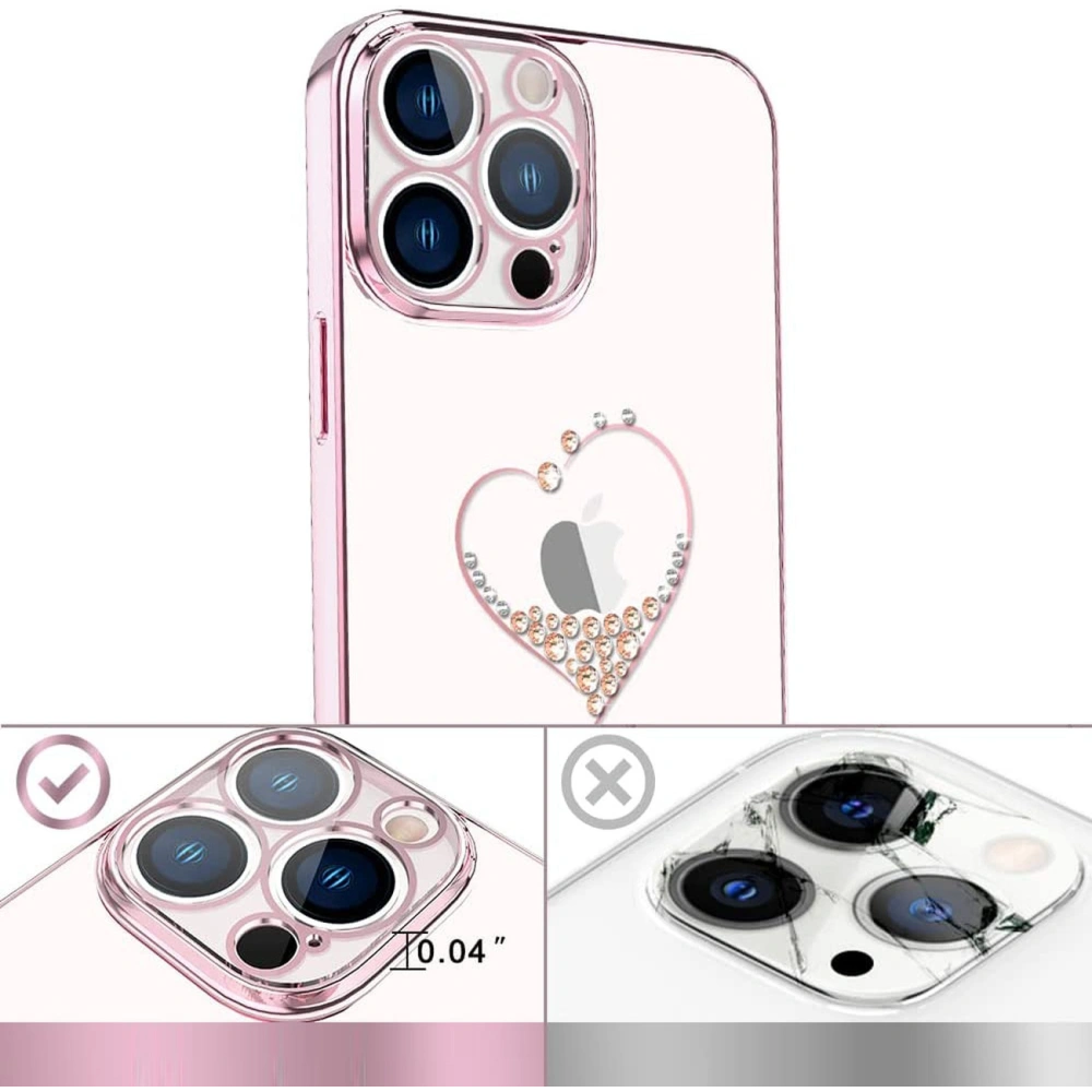 Hurtownia GSM - Etui Kingxbar Wish Swarovski Apple iPhone 13 Pro Max rózsaszín - KGX485 - {ean13} - Hurt