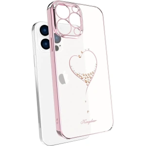 Etui Kingxbar Wish Swarovski Apple iPhone 13 Pro Max różowy
