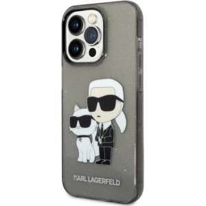 Karl Lagerfeld KLHCP14XHNKCTGK Apple iPhone 14 Pro Max black hardcase IML GLIT NFT Karl&Choupette