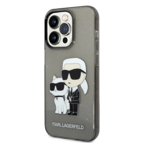 Etui Karl Lagerfeld KLHCP14XHNKCTGK Apple iPhone 14 Pro Max czarny/black hardcase IML GLIT NFT Karl&Choupette