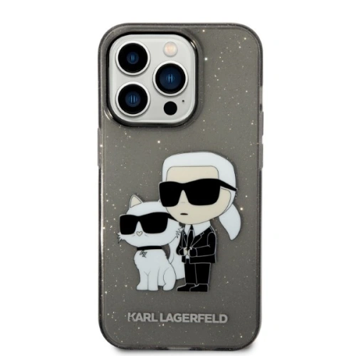 Etui Karl Lagerfeld KLHCP14XHNKCTGK Apple iPhone 14 Pro Max czarny/black hardcase IML GLIT NFT Karl&Choupette