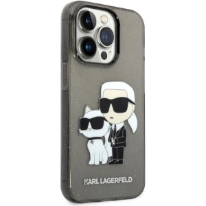 Etui Karl Lagerfeld KLHCP14XHNKCTGK Apple iPhone 14 Pro Max czarny/black hardcase IML GLIT NFT Karl&Choupette