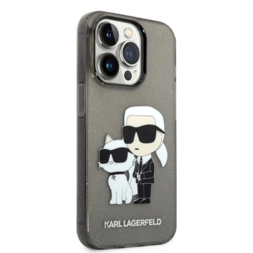 Etui Karl Lagerfeld KLHCP14XHNKCTGK Apple iPhone 14 Pro Max czarny/black hardcase IML GLIT NFT Karl&Choupette