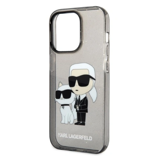 Etui Karl Lagerfeld KLHCP14XHNKCTGK Apple iPhone 14 Pro Max czarny/black hardcase IML GLIT NFT Karl&Choupette