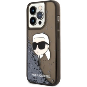 Etui Karl Lagerfeld KLHCP14XLNKHCK Apple iPhone 14 Pro Max černý/black hardcase Glitter NFT Karl Head