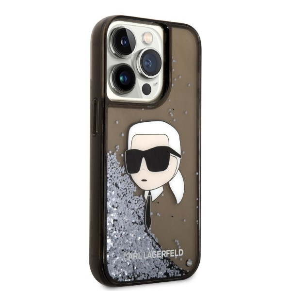 Kryt Karl Lagerfeld KLHCP14XLNKHCK Apple iPhone 14 Pro Max black hardcase Glitter NFT Karl Head