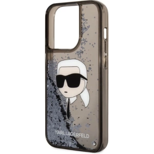 Etui Karl Lagerfeld KLHCP14XLNKHCK Apple iPhone 14 Pro Max negru/black hardcase Glitter NFT Karl Head