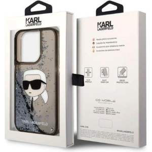 Etui Karl Lagerfeld KLHCP14XLNKHCK Apple iPhone 14 Pro Max negru/black hardcase Glitter NFT Karl Head