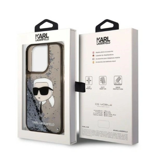 Etui Karl Lagerfeld KLHCP14XLNKHCK Apple iPhone 14 Pro Max czarny/black hardcase Glitter NFT Karl Head