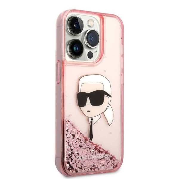 Kryt Karl Lagerfeld KLHCP14XLNKHCP Apple iPhone 14 Pro Max pink hardcase Glitter NFT Karl Head