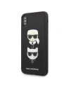 Wholesale Karl Lagerfeld KLHCPXSAKICKCBK Apple iPhone XS/X black hardcase Saffiano Ikonik Karl&Choupette Head - KLD1252 - {ean13} - Hurt
