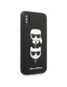 Hurtownia GSM - Case Karl Lagerfeld KLHCPXSAKICKCBK Apple iPhone XS/X schwarz/black Hardcase Saffiano Ikonik Karl&Choupette Head - KLD1252 - {ean13} - Hurt