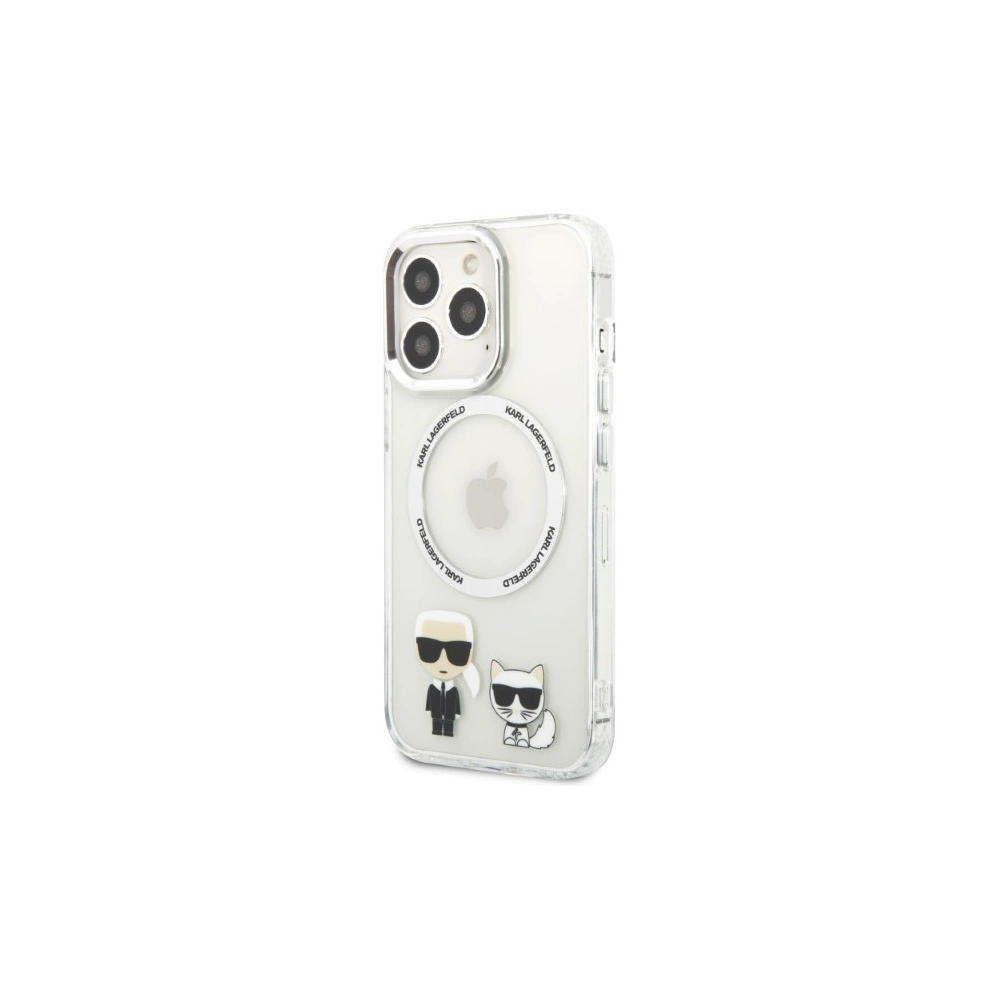 Hurtownia GSM - Etui Karl Lagerfeld KLHMP13LHKCT Apple iPhone 13 Pro kemény tok átlátszó Karl & Choupette Alumínium Magsafe - KLD1253 - {ean13} - Hurt