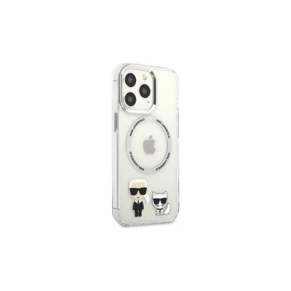 Hurtownia GSM - Etui Karl Lagerfeld KLHMP13LHKCT Apple iPhone 13 Pro kemény tok átlátszó Karl & Choupette Alumínium Magsafe - KLD1253 - {ean13} - Hurt