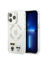 Karl Lagerfeld KLHMP13XHKCT Apple iPhone 13 Pro Max hardcase transparent Karl & Choupette Aluminium Magsafe