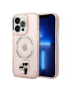 Karl Lagerfeld KLHMP14LHNKCIP Apple iPhone 14 Pro hardcase pink IML NFT Karl&Choupette Magsafe