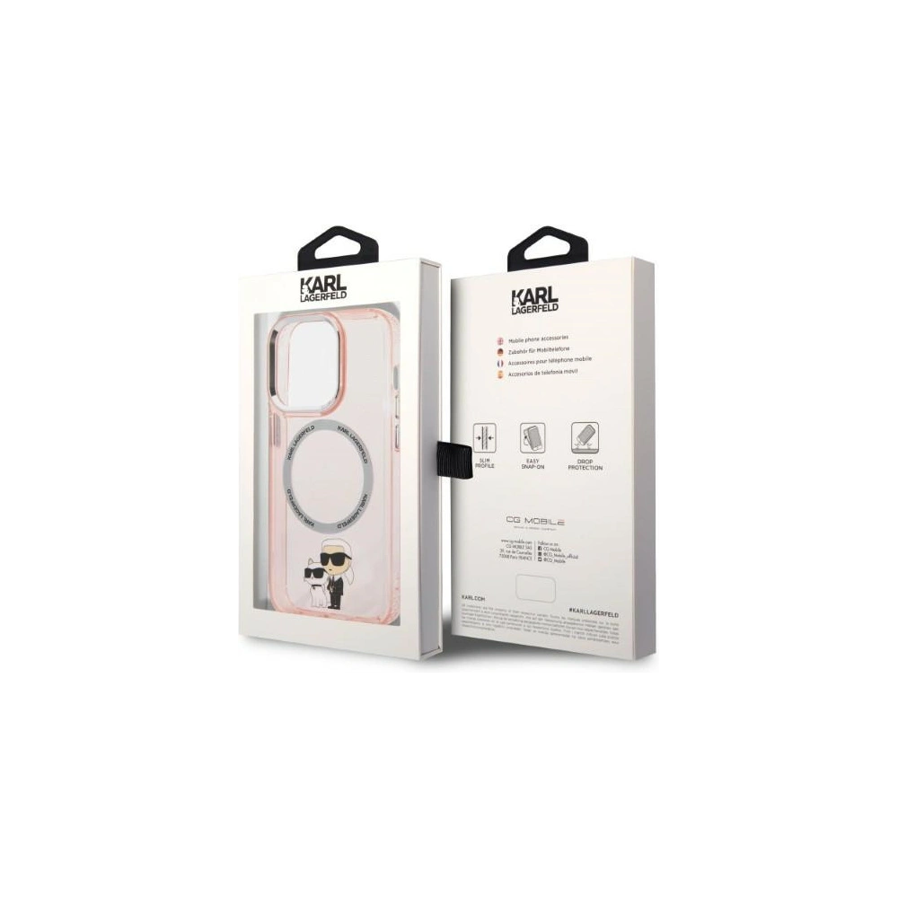 Wholesale Karl Lagerfeld KLHMP14LHNKCIP Apple iPhone 14 Pro hardcase pink IML NFT Karl&Choupette Magsafe - KLD1255 - {ean13} - Hurt
