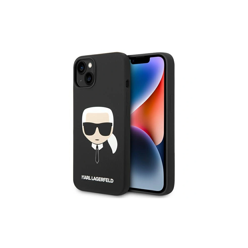 Hurtownia GSM - Etui Karl Lagerfeld KLHMP14MSLKHBK Apple iPhone 14 Plus / 15 Plus hardcase černý/black Silicone Karl`s Head Magsafe - KLD1259 - {ean13} - Hurt