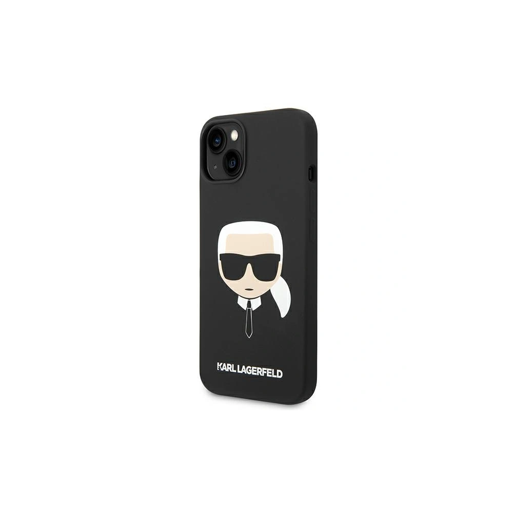 Hurtownia GSM - Etui Karl Lagerfeld KLHMP14MSLKHBK Apple iPhone 14 Plus / 15 Plus hardcase černý/black Silicone Karl`s Head Magsafe - KLD1259 - {ean13} - Hurt