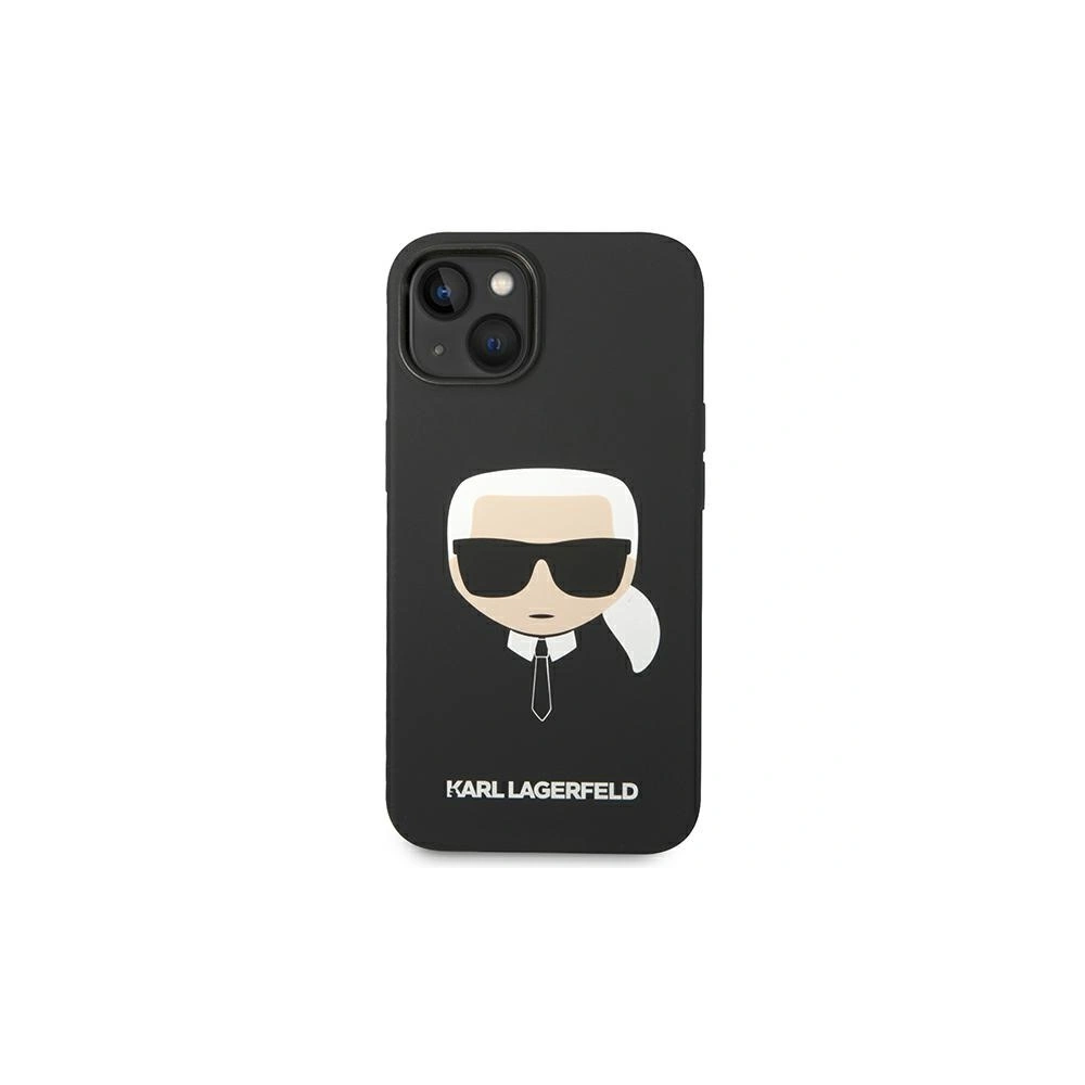 Hurtownia GSM - Etui Karl Lagerfeld KLHMP14MSLKHBK Apple iPhone 14 Plus / 15 Plus hardcase černý/black Silicone Karl`s Head Magsafe - KLD1259 - {ean13} - Hurt