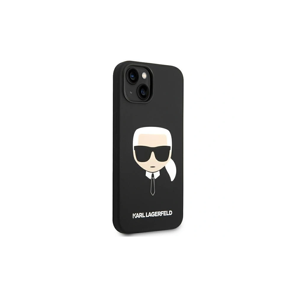 Hurtownia GSM - Etui Karl Lagerfeld KLHMP14MSLKHBK Apple iPhone 14 Plus / 15 Plus hardcase černý/black Silicone Karl`s Head Magsafe - KLD1259 - {ean13} - Hurt