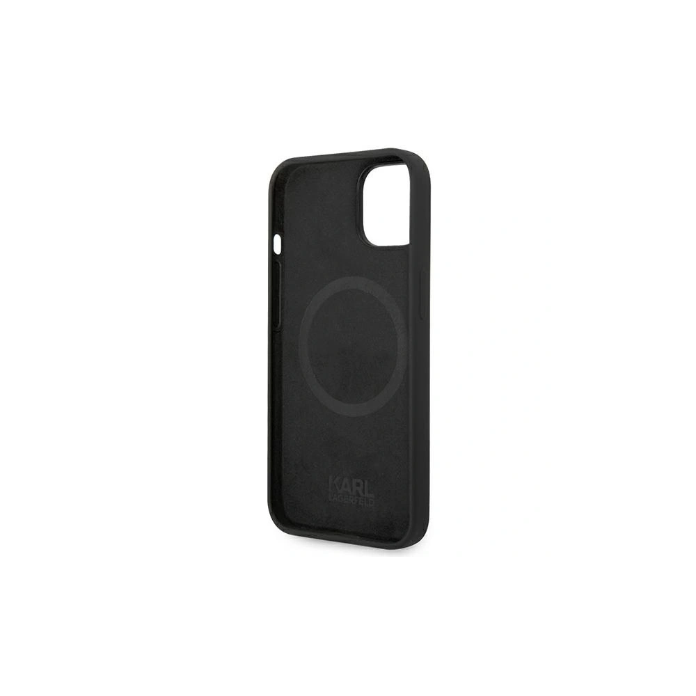 Hurtownia GSM - Etui Karl Lagerfeld KLHMP14MSLKHBK Apple iPhone 14 Plus / 15 Plus hardcase czarny/black Silicone Karl`s Head Magsafe - KLD1259 - {ean13} - Hurt
