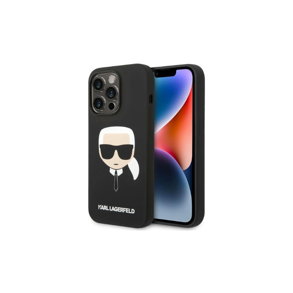 Hurtownia GSM - Etui Karl Lagerfeld KLHMP14XSLKHBK Apple iPhone 14 Pro Max hardcase czarny/black Silicone Karl`s Head Magsafe - KLD1262 - {ean13} - Hurt