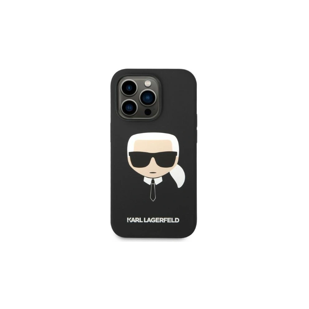 Hurtownia GSM - Etui Karl Lagerfeld KLHMP14XSLKHBK Apple iPhone 14 Pro Max hardcase czarny/black Silicone Karl`s Head Magsafe - KLD1262 - {ean13} - Hurt