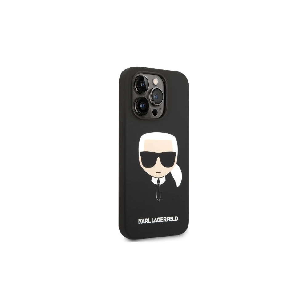 Hurtownia GSM - Etui Karl Lagerfeld KLHMP14XSLKHBK Apple iPhone 14 Pro Max hardcase czarny/black Silicone Karl`s Head Magsafe - KLD1262 - {ean13} - Hurt