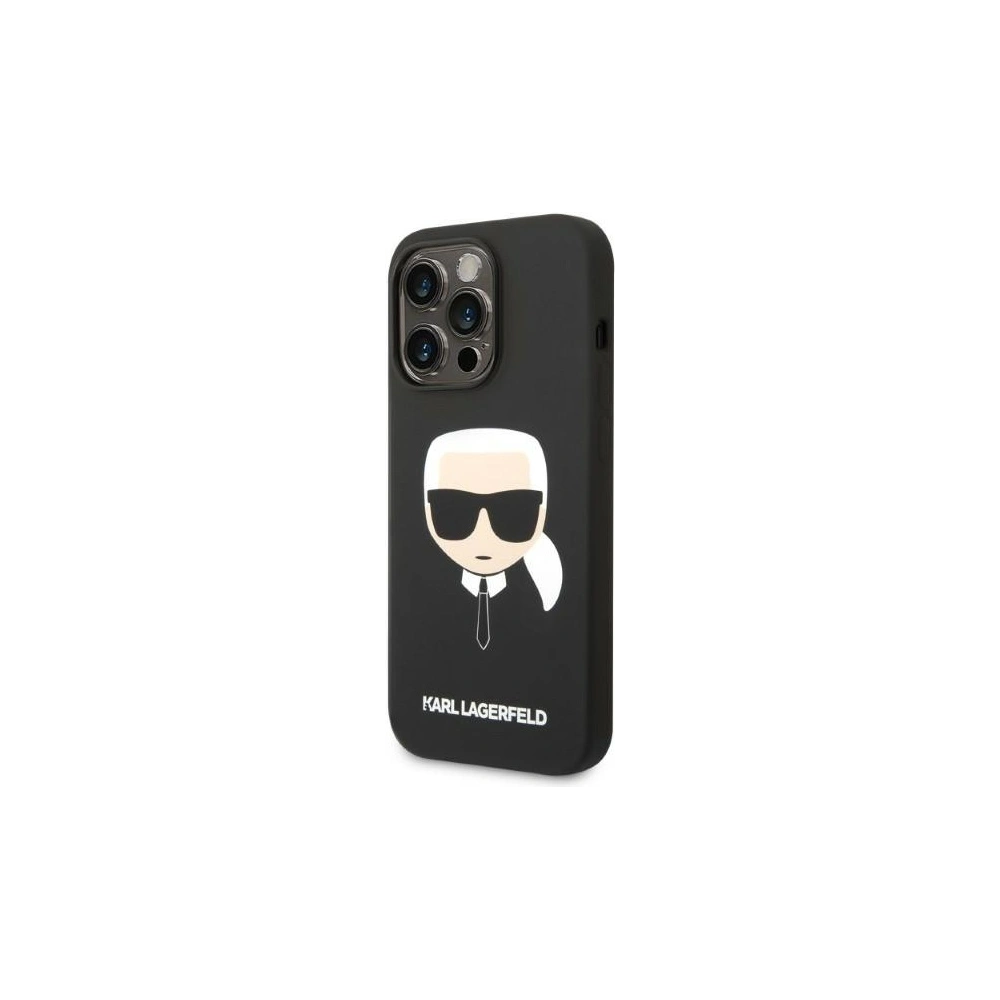 Hurtownia GSM - Etui Karl Lagerfeld KLHMP14XSLKHBK Apple iPhone 14 Pro Max hardcase czarny/black Silicone Karl`s Head Magsafe - KLD1262 - {ean13} - Hurt
