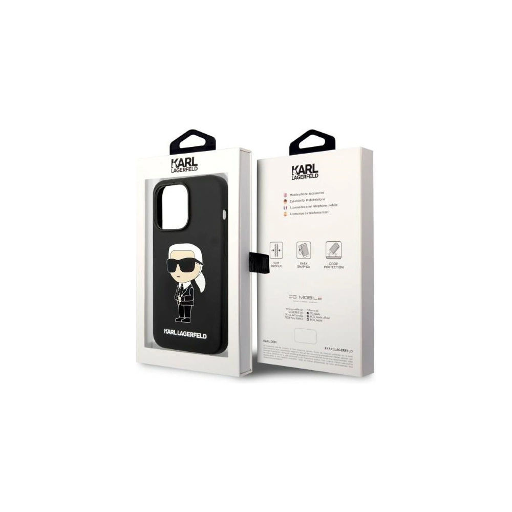 Hurtownia GSM - Etui Karl Lagerfeld KLHMP14XSNIKBCK Apple iPhone 14 Pro Max hardcase negru/black Silicone NFT Ikonik Magsafe - KLD1263 - {ean13} - Hurt