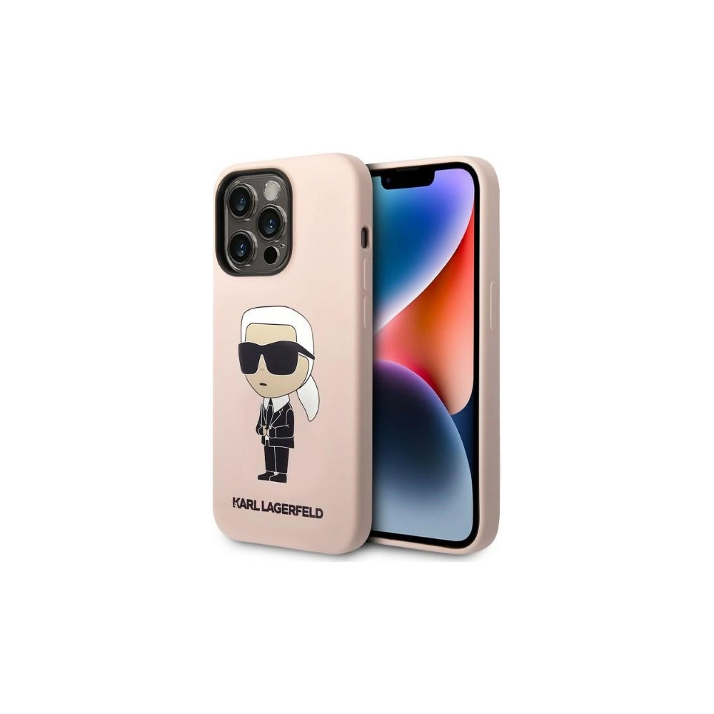 Hurtownia GSM - Etui Karl Lagerfeld KLHMP14XSNIKBCP Apple iPhone 14 Pro Max hardcase růžový/pink Silicone NFT Ikonik Magsafe - KLD1264 - {ean13} - Hurt