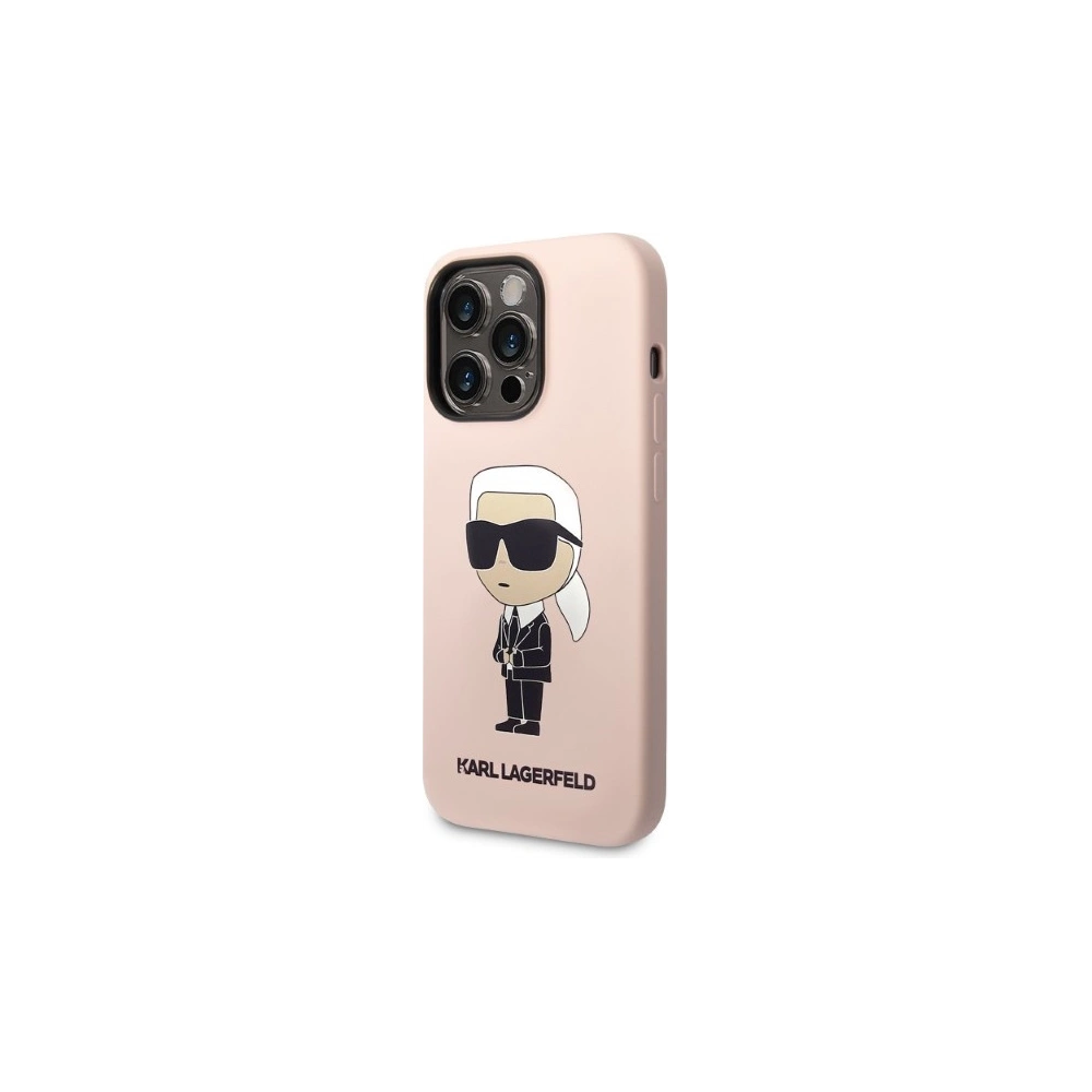 Hurtownia GSM - Etui Karl Lagerfeld KLHMP14XSNIKBCP Apple iPhone 14 Pro Max hardcase růžový/pink Silicone NFT Ikonik Magsafe - KLD1264 - {ean13} - Hurt