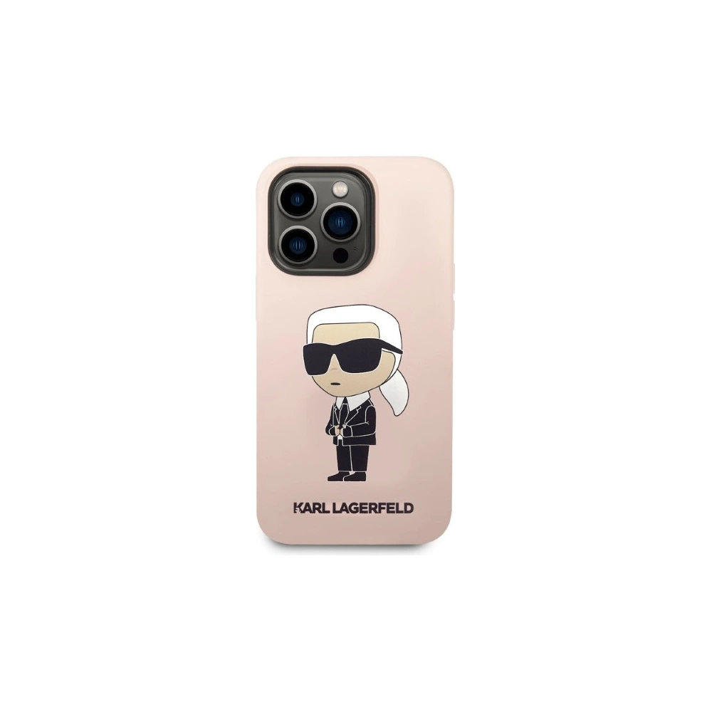 Hurtownia GSM - Etui Karl Lagerfeld KLHMP14XSNIKBCP Apple iPhone 14 Pro Max hardcase růžový/pink Silicone NFT Ikonik Magsafe - KLD1264 - {ean13} - Hurt