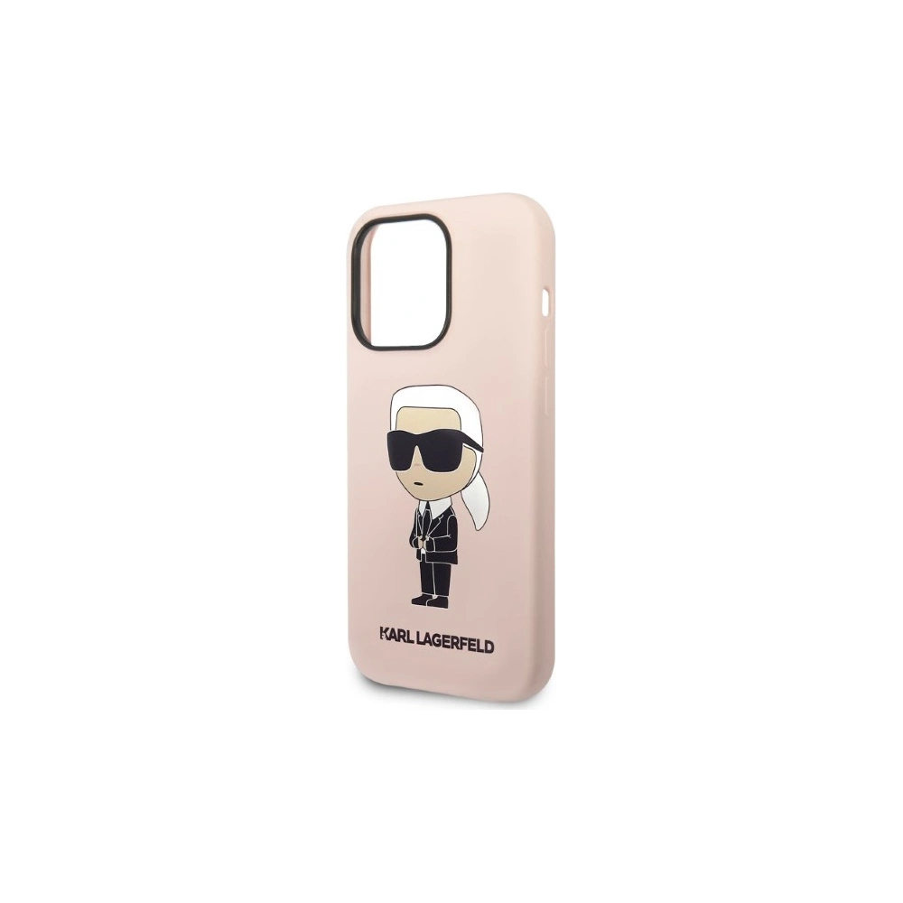 Hurtownia GSM - Etui Karl Lagerfeld KLHMP14XSNIKBCP Apple iPhone 14 Pro Max hardcase růžový/pink Silicone NFT Ikonik Magsafe - KLD1264 - {ean13} - Hurt