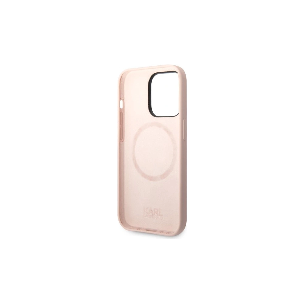 Hurtownia GSM - Etui Karl Lagerfeld KLHMP14XSNIKBCP Apple iPhone 14 Pro Max hardcase růžový/pink Silicone NFT Ikonik Magsafe - KLD1264 - {ean13} - Hurt