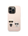 Wholesale Karl Lagerfeld KLHMP14XSSKCI Apple iPhone 14 Pro Max hardcase light pink Silicone Karl & Choupette Magsafe - KLD1265 - {ean13} - Hurt