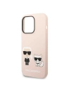 Wholesale Karl Lagerfeld KLHMP14XSSKCI Apple iPhone 14 Pro Max hardcase light pink Silicone Karl & Choupette Magsafe - KLD1265 - {ean13} - Hurt